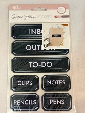 Black 'To-Do' Organization Label Stickers - Pack of 42